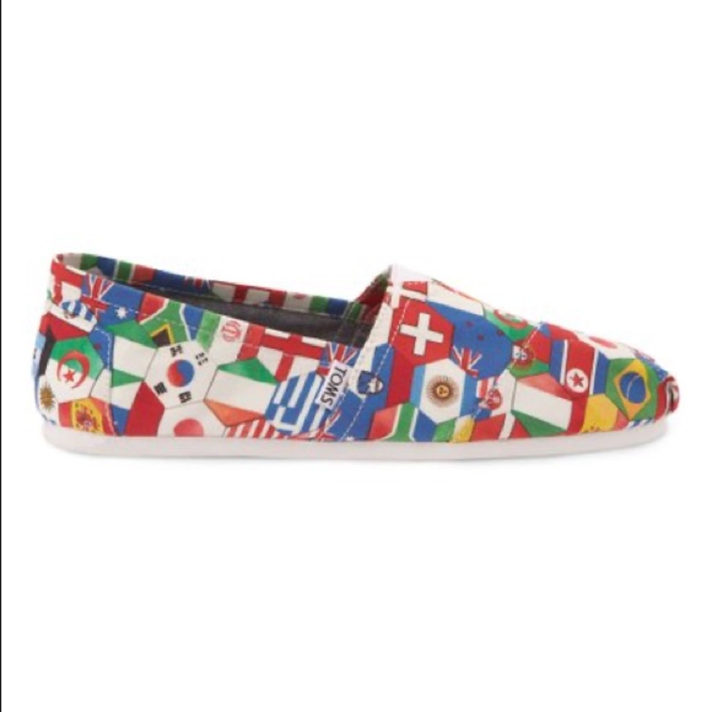 TOMS Flags World Olympics Countries Flats Sneakers Youth 13.5 - Picture 8 of 8